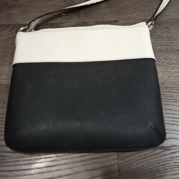 Kate Spade Black Ivory Saffiano Leather Crossbody Bag gold hardware - Picture 5 of 6